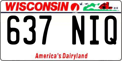 WI license plate 637NIQ