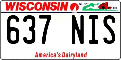 WI license plate 637NIS