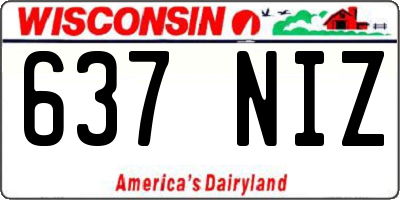 WI license plate 637NIZ