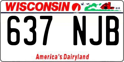 WI license plate 637NJB