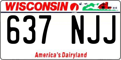 WI license plate 637NJJ