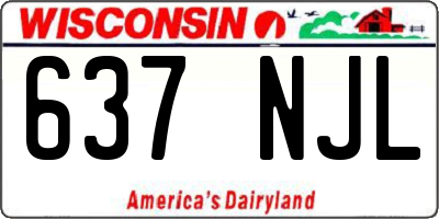 WI license plate 637NJL