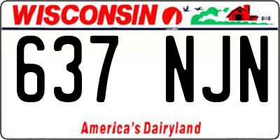 WI license plate 637NJN