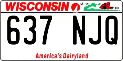 WI license plate 637NJQ