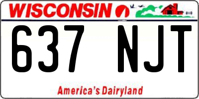 WI license plate 637NJT