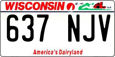 WI license plate 637NJV