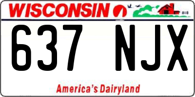 WI license plate 637NJX