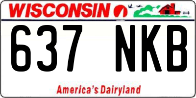 WI license plate 637NKB