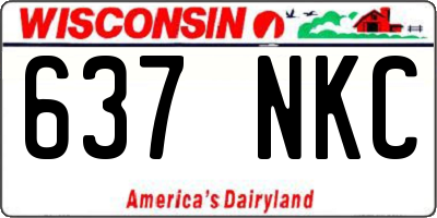 WI license plate 637NKC