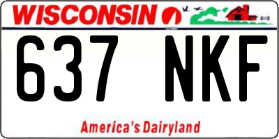 WI license plate 637NKF