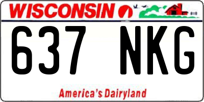 WI license plate 637NKG