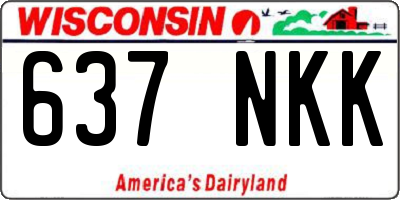 WI license plate 637NKK