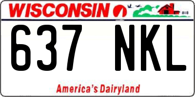 WI license plate 637NKL