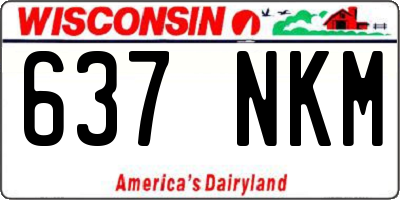 WI license plate 637NKM