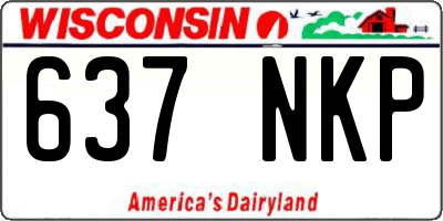 WI license plate 637NKP