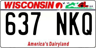 WI license plate 637NKQ