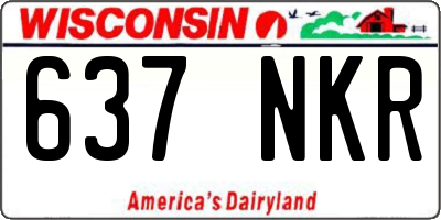 WI license plate 637NKR