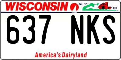 WI license plate 637NKS