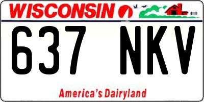 WI license plate 637NKV