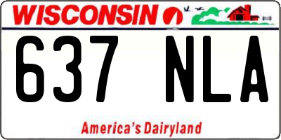 WI license plate 637NLA