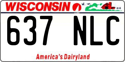 WI license plate 637NLC