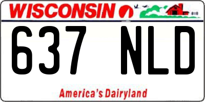 WI license plate 637NLD