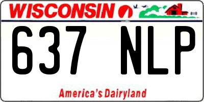 WI license plate 637NLP