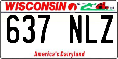 WI license plate 637NLZ