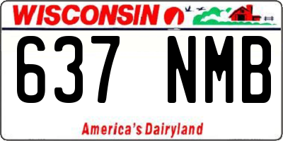 WI license plate 637NMB
