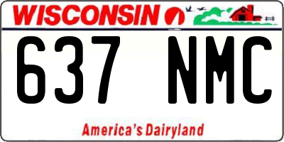 WI license plate 637NMC