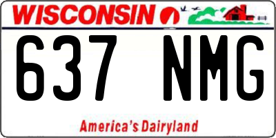 WI license plate 637NMG