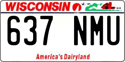 WI license plate 637NMU