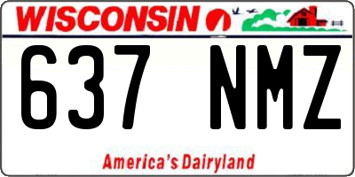 WI license plate 637NMZ