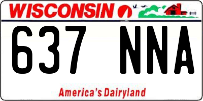 WI license plate 637NNA
