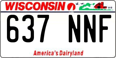WI license plate 637NNF