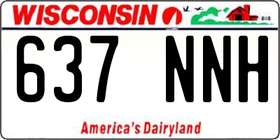 WI license plate 637NNH