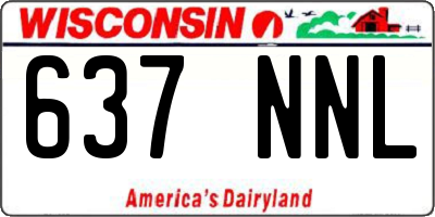 WI license plate 637NNL