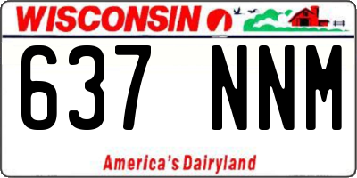 WI license plate 637NNM