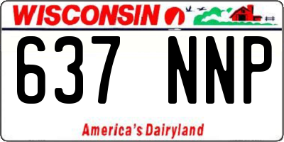 WI license plate 637NNP