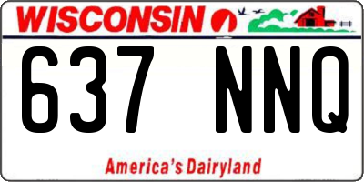 WI license plate 637NNQ