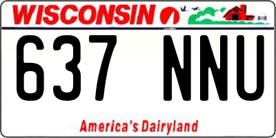 WI license plate 637NNU