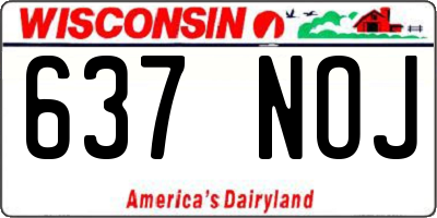 WI license plate 637NOJ