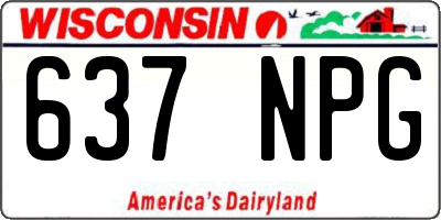 WI license plate 637NPG