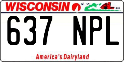 WI license plate 637NPL