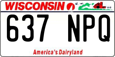 WI license plate 637NPQ