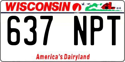 WI license plate 637NPT