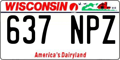 WI license plate 637NPZ