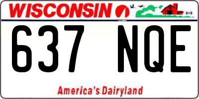 WI license plate 637NQE