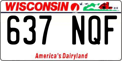 WI license plate 637NQF