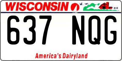WI license plate 637NQG